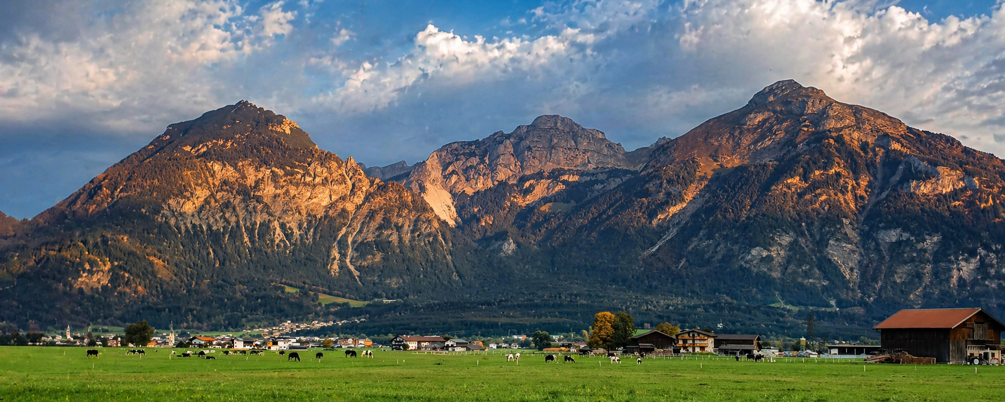Panoramablick auf die Zillertaler Alpen – Ferienwohnungen ROKO Schlitters